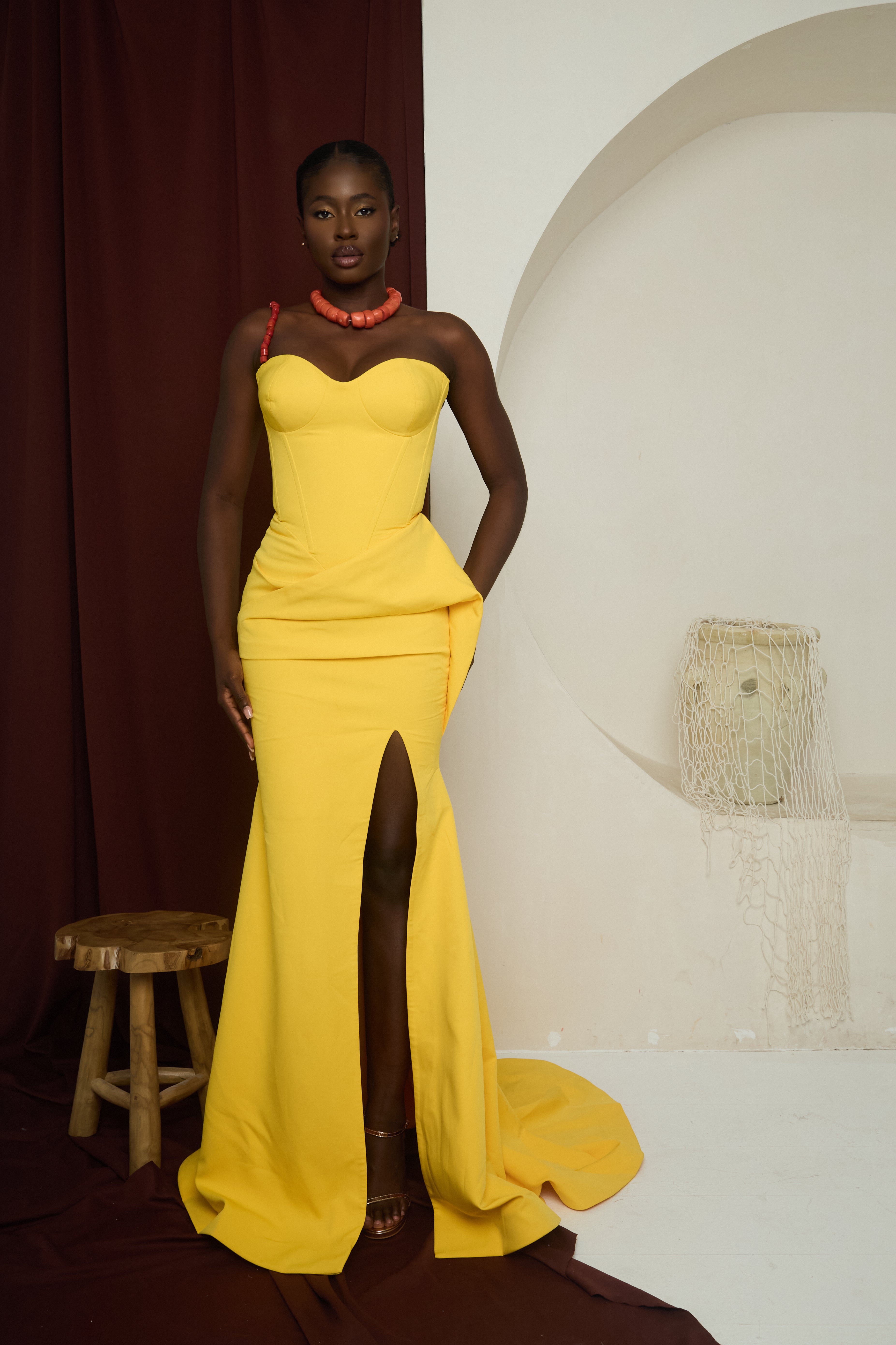 Embrace Gown – Draped Sweetheart Corset