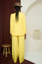 Modern Empress Suit – Oversized Blazer, Bandeau, and Low-Waist Trousers