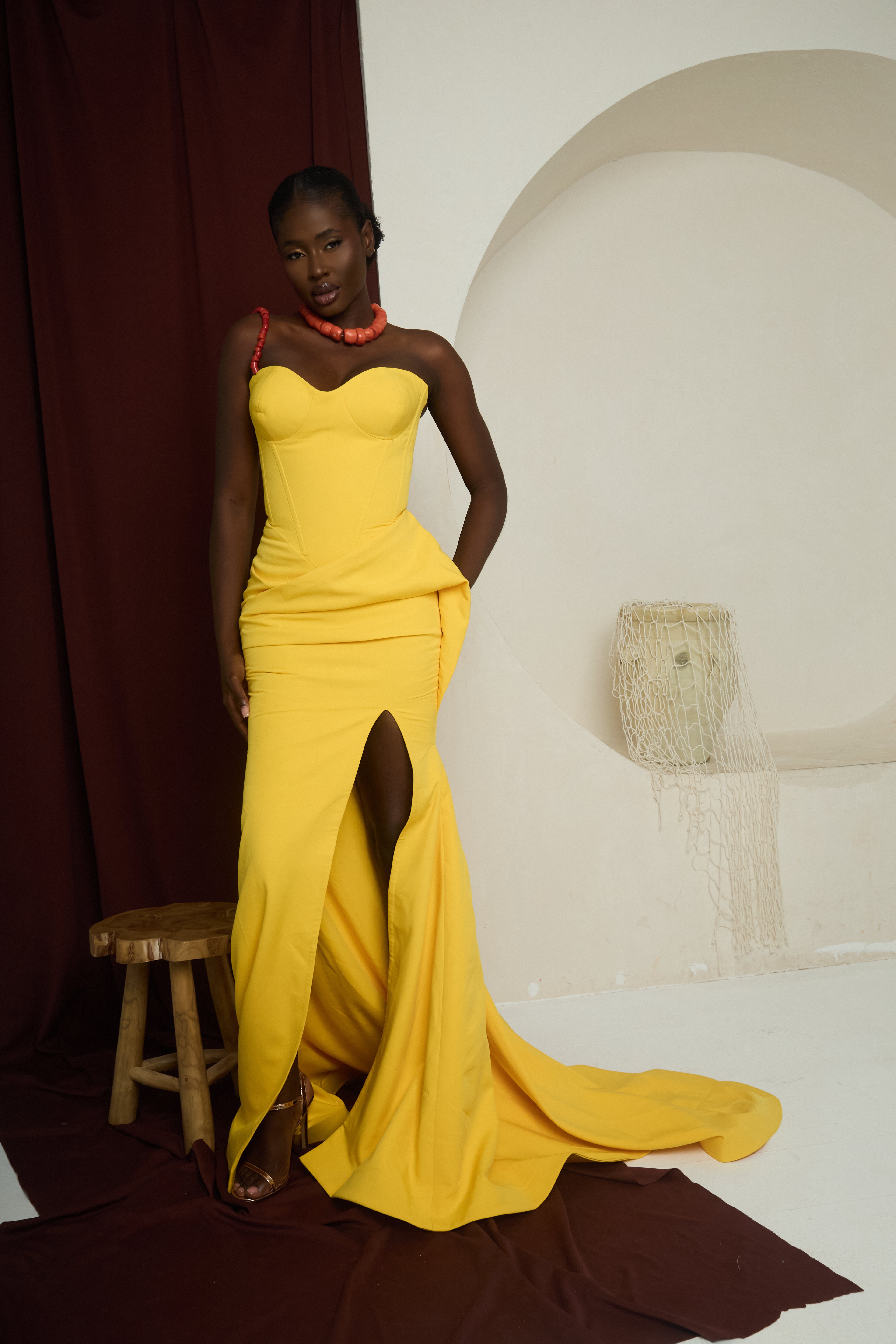 Embrace Gown – Draped Sweetheart Corset