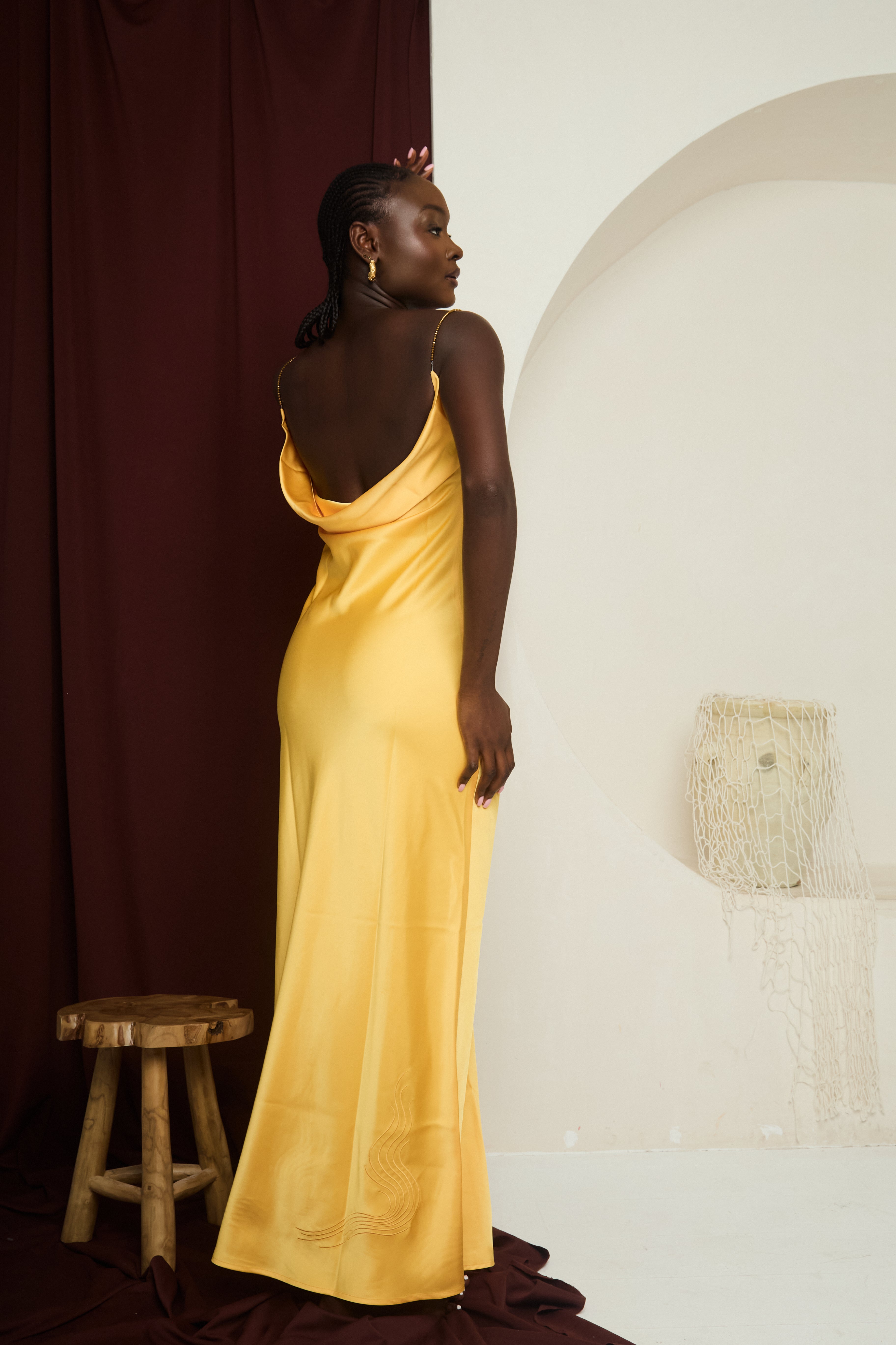 River Flow Satin Gown