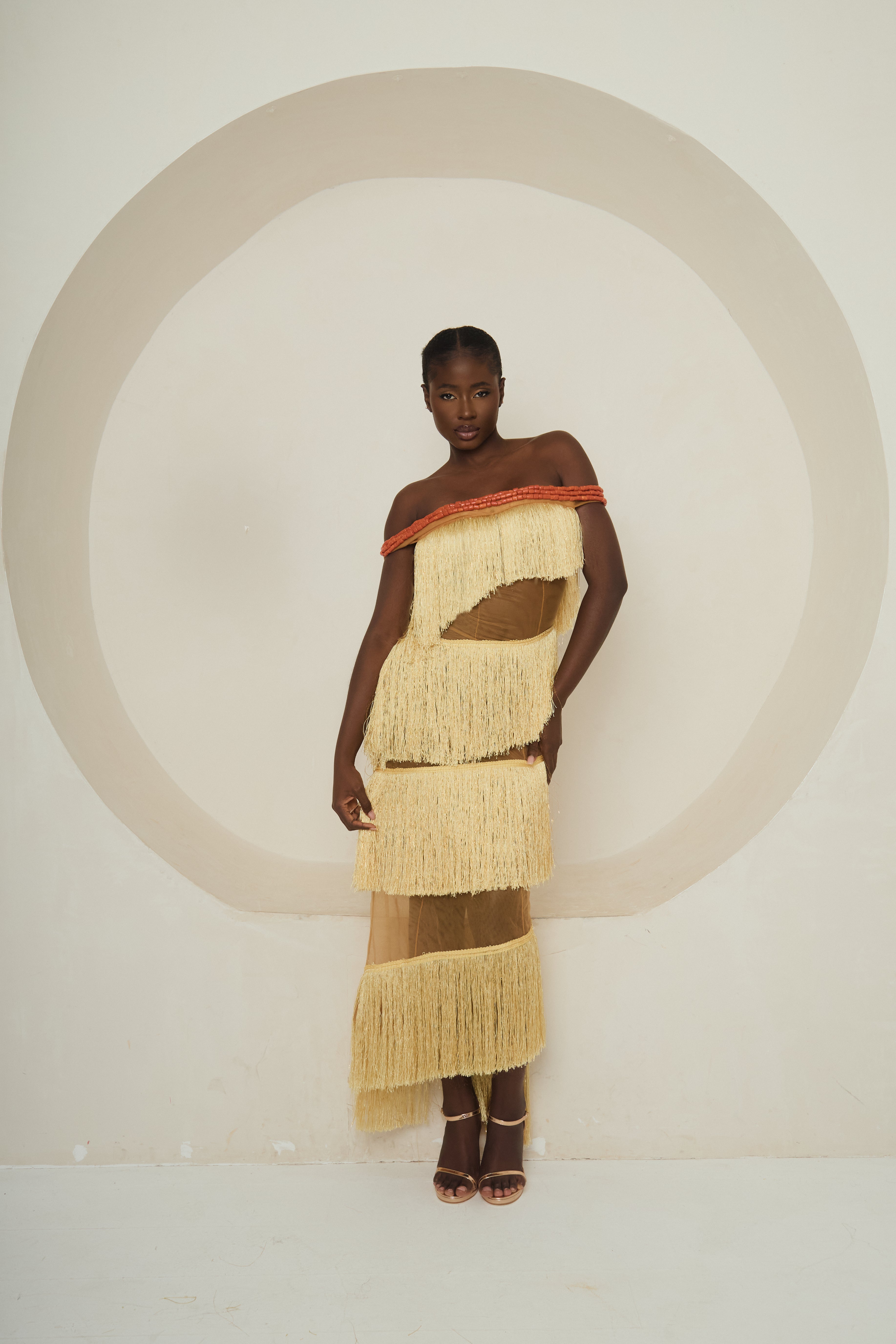 Tide Spirit Fringe Gown