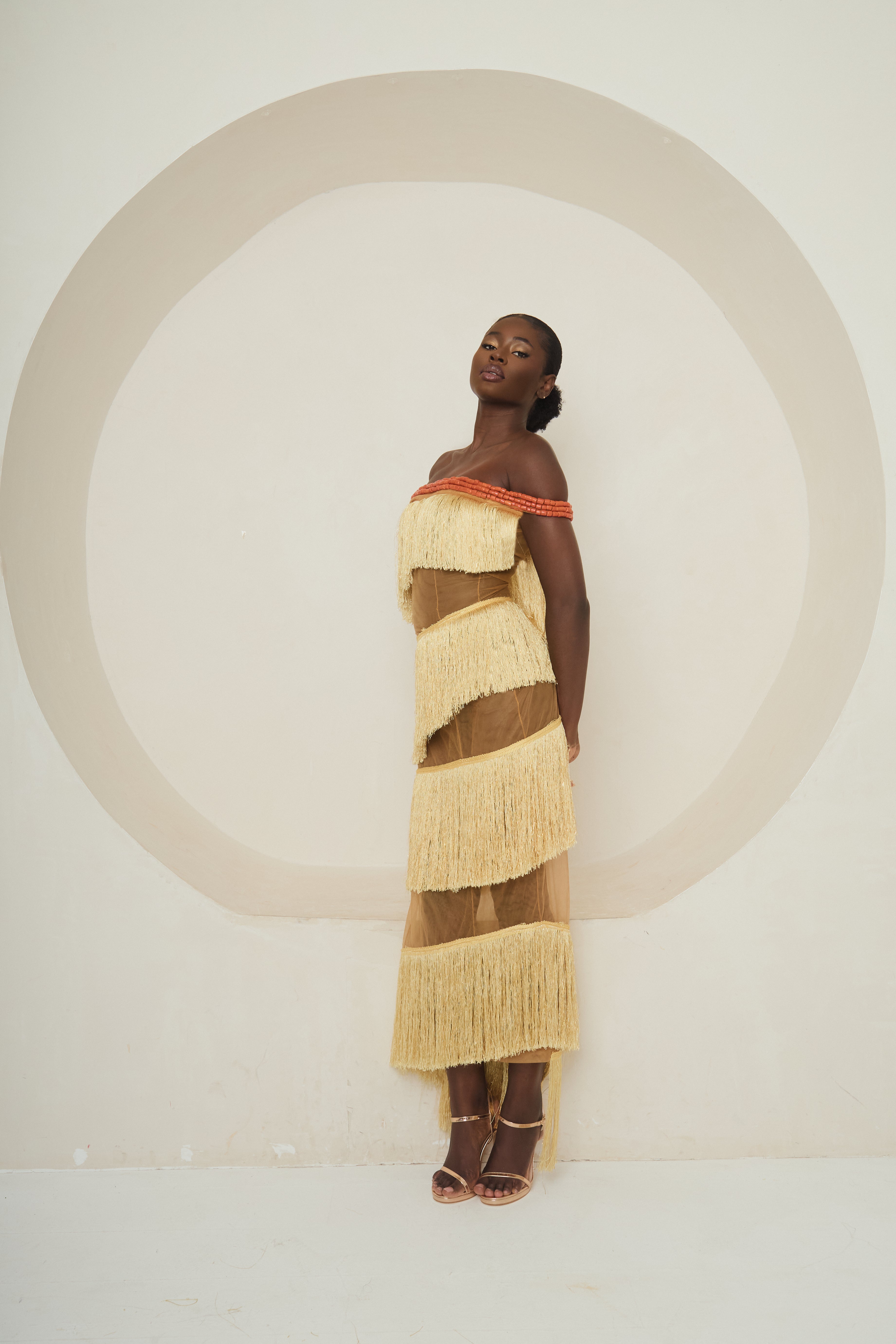 Tide Spirit Fringe Gown